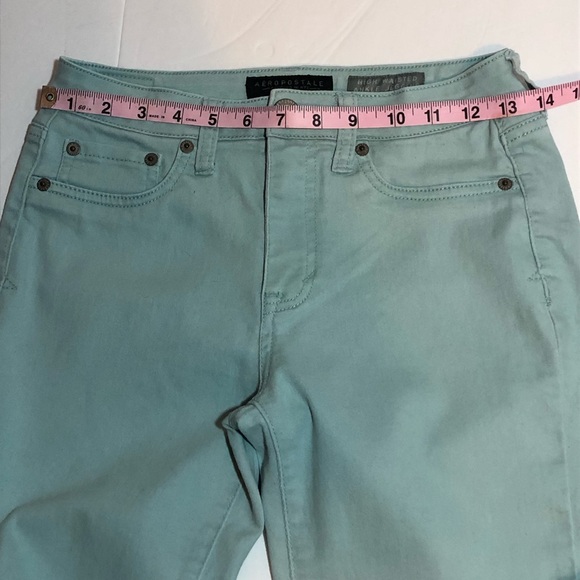 Aeropostale high waisted ankle jegging mint green size 2 regular - Picture 4 of 10